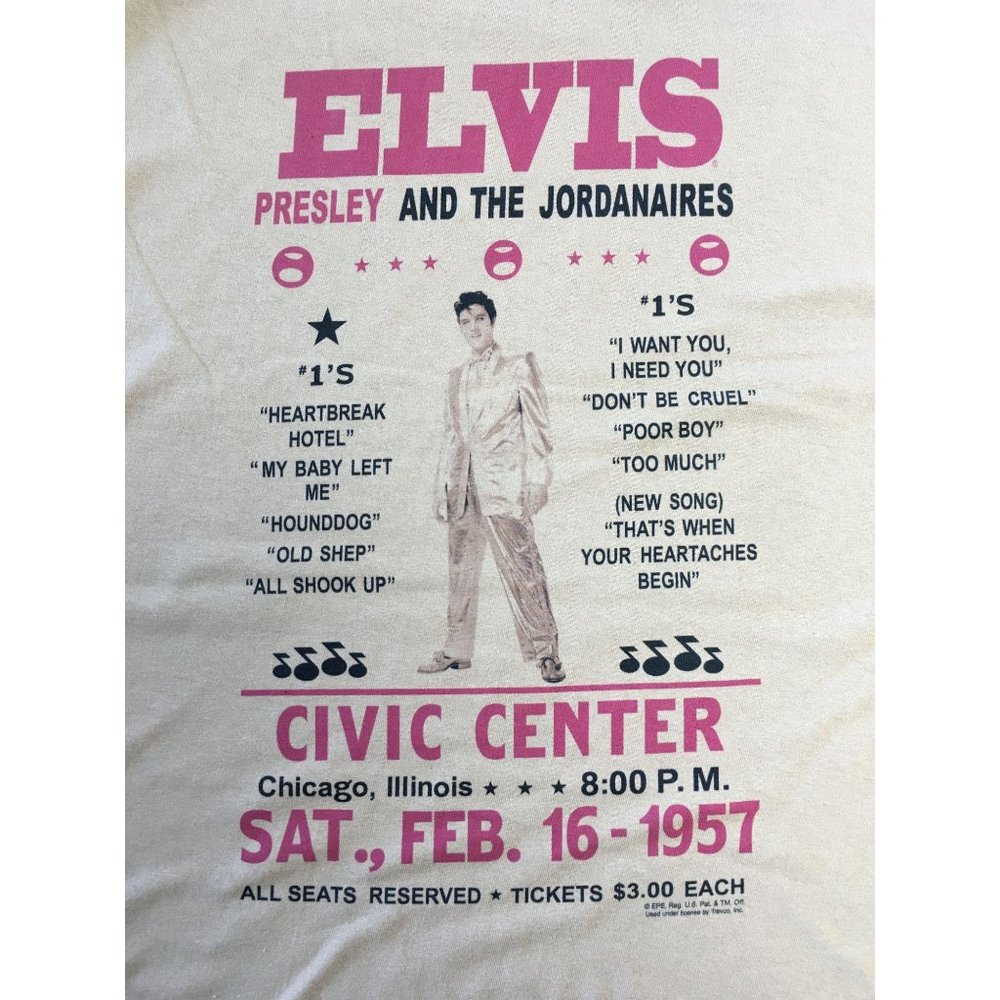 Elvis Presley - 1957 Concert Poster T-Shirt - XXL